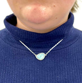 Genuine Amazonite With Cut Crystals Necklace by Lia Sophia NEW! - RealThreads